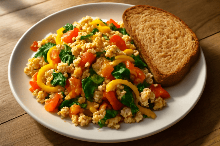 Hearty Veggie & Turkey Scramble
