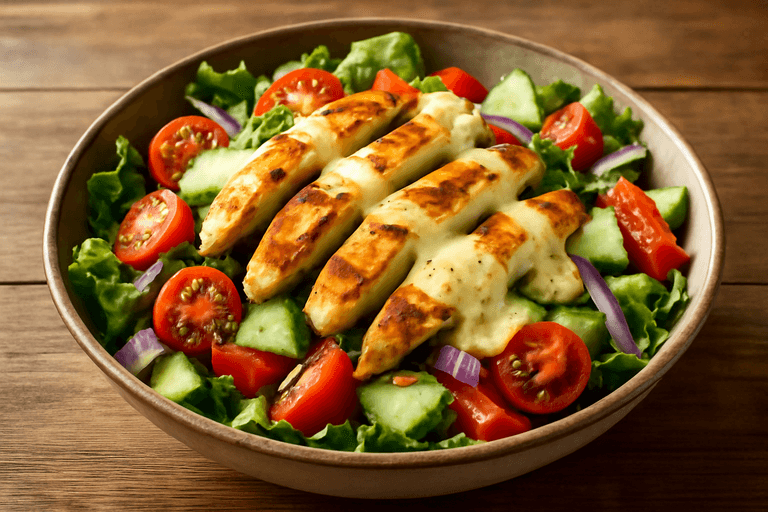 Kleurrijke Kip- en Groentesalade