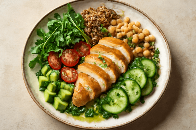 Salade Poulet Vitalité aux Légumes Croquants