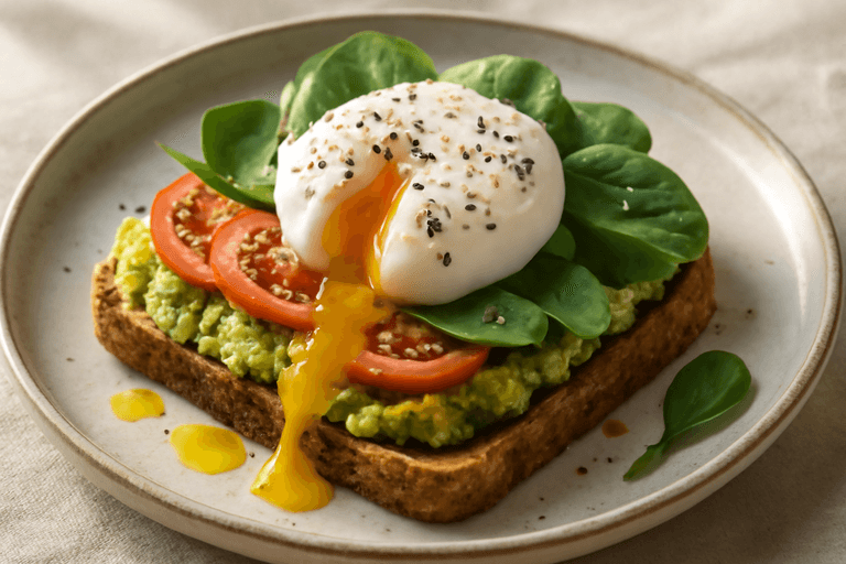 Tostada Integral de Aguacate y Huevo Poché