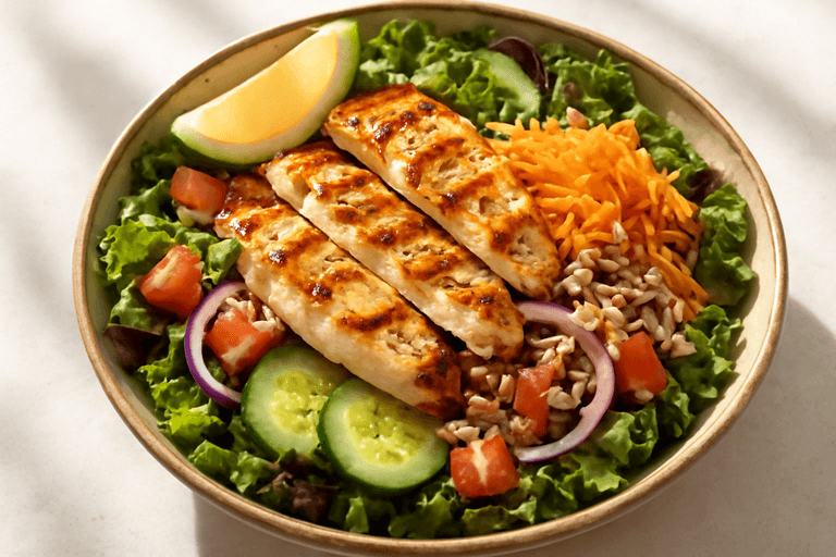 Ensalada clásica de pollo bajo en calorías