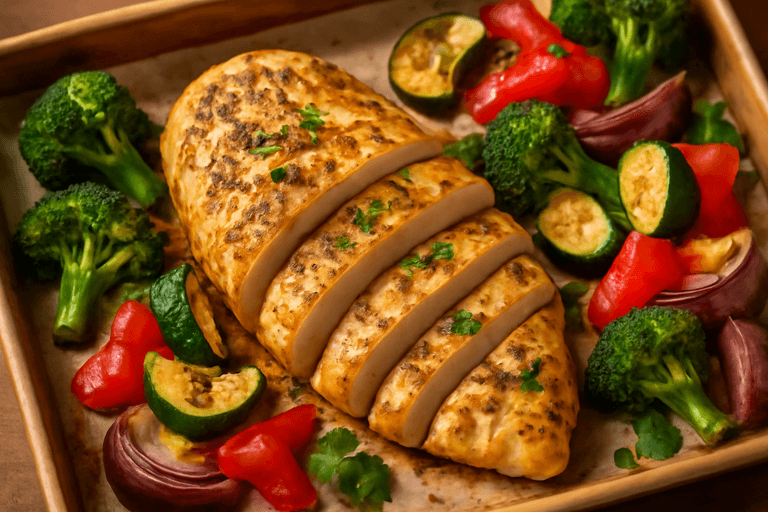 Herbed Lemon Chicken with Roasted Vegetables