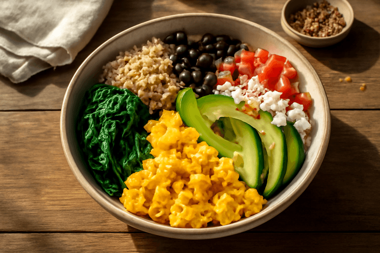 Power-Up Vegetarian Protein Breakfast Bowl