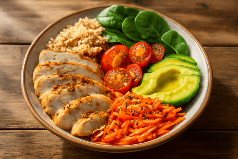 Proteinrik kyckling- & quinoabowl