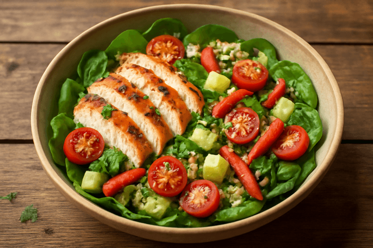 Krachtsalade met Gegrilde Kip en Quinoa