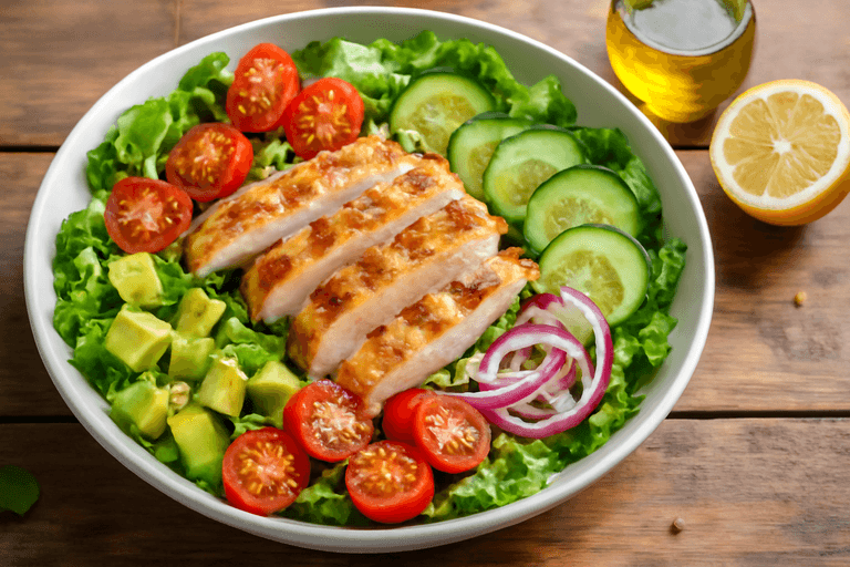 Ensalada de Pollo Clásica y Refrescante
