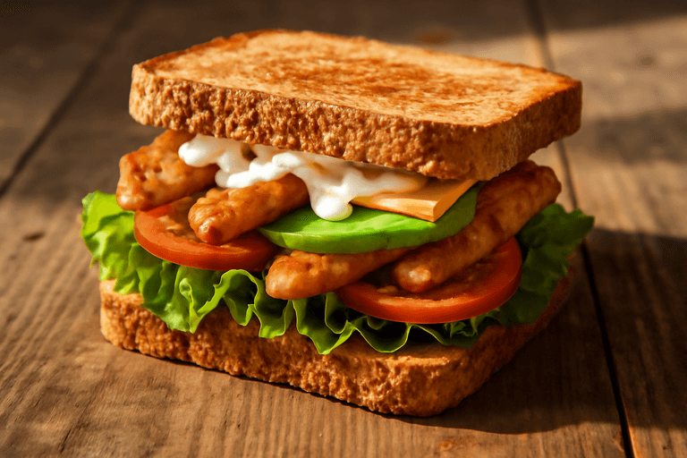 Proteinreiches Hähnchenbrust-Sandwich mit Vollkornbrot