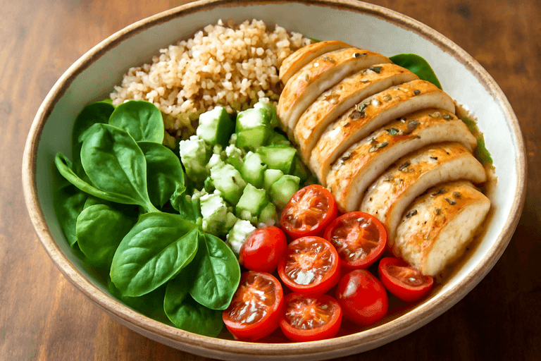 Mediterranean Chicken & Veggie Power Bowl