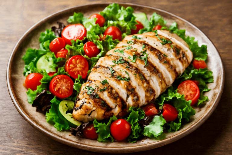 Grilled Lemon Herb Chicken Salad