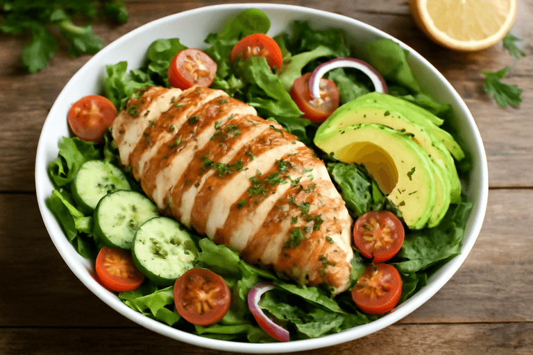 Light & Zesty Grilled Chicken Salad Bowl