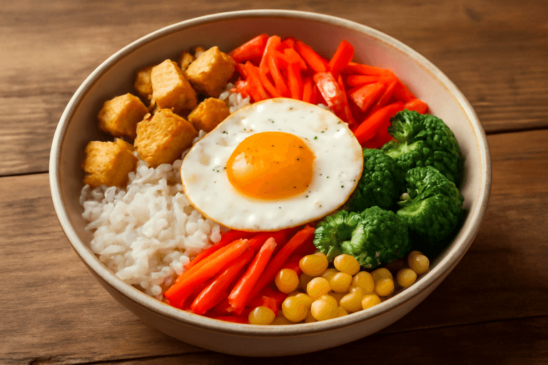 Bowl de Pollo con Arroz y Verduras Clásicas