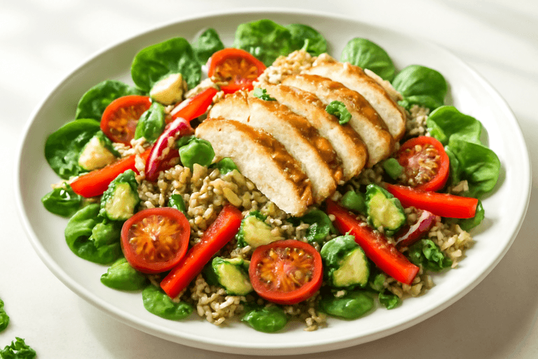 Kleurrijke Kipsalade met Quinoa en Groenten