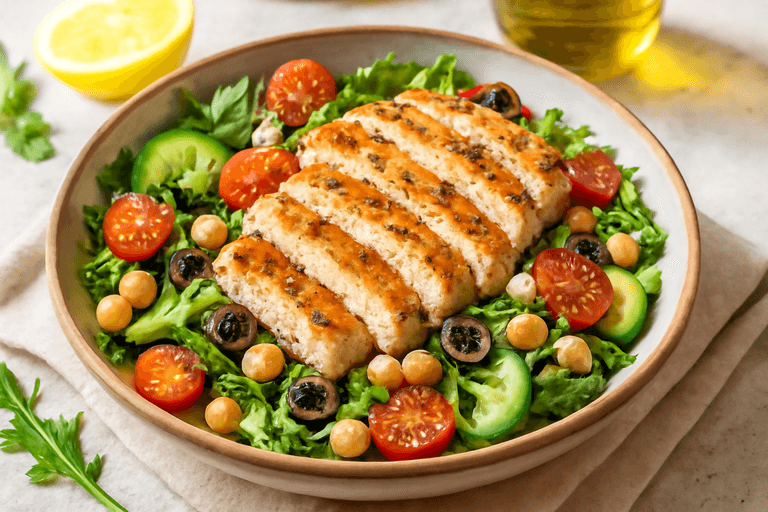 Salade de poulet méditerranéenne légère