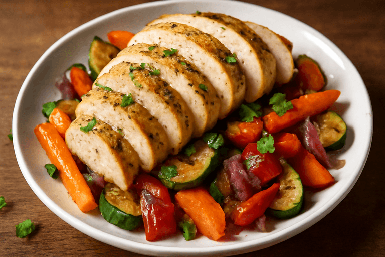 Herbed Lemon Chicken with Roasted Vegetables