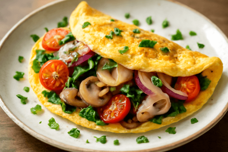 Omelette Clásica de Verduras y Pavo Light