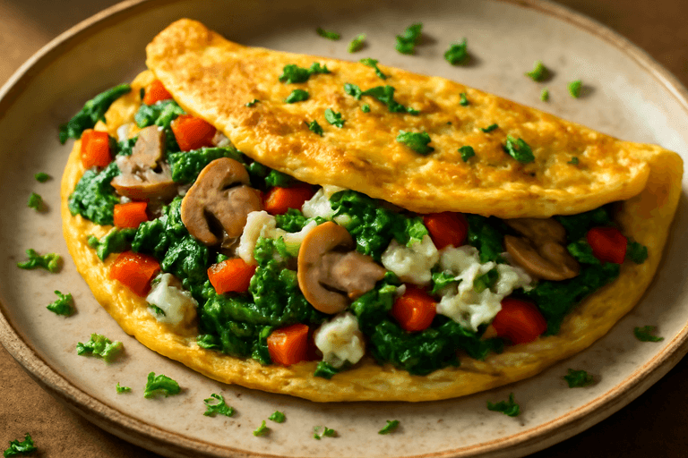 Proteinreiches Gemüse-Omelette
