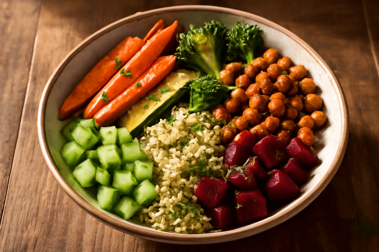 Bols Buddha aux légumes rôtis et quinoa