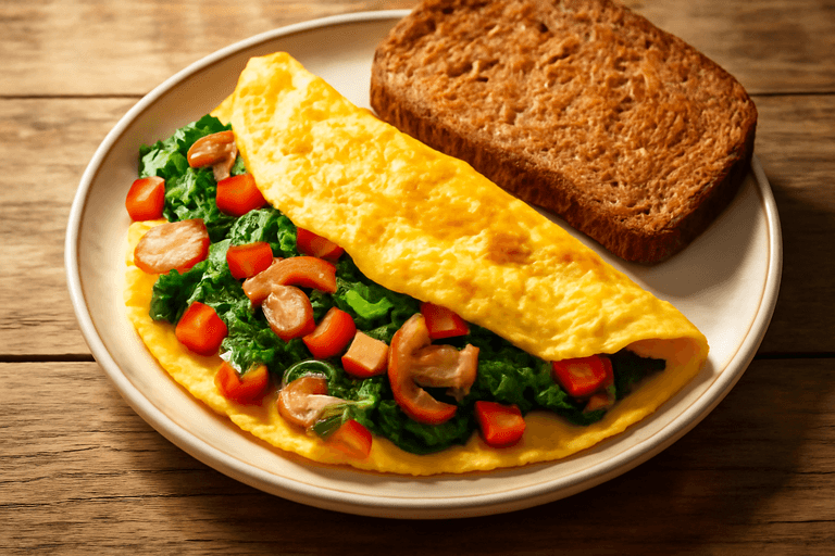 Omelette Clásica Energizante con Verduras