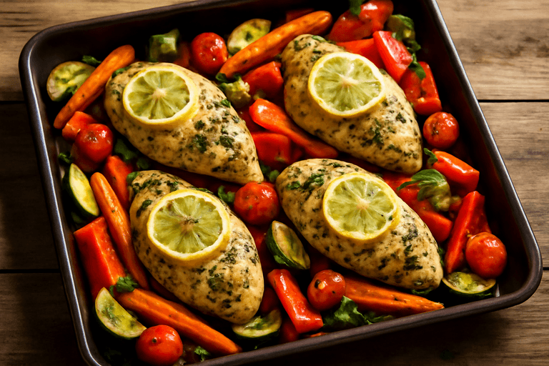 Herbed Lemon Chicken with Roasted Vegetables