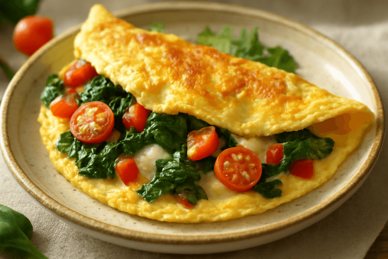 Proteinrik Klassisk Omelett med Grönsaker