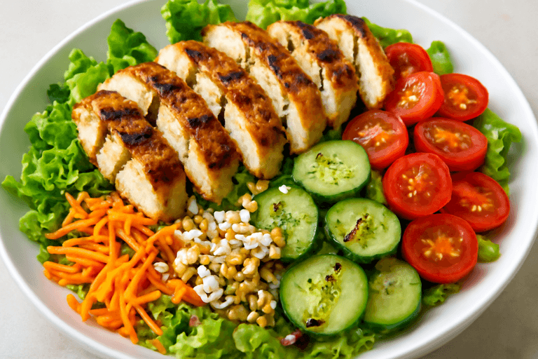 Salade Fraîcheur Poulet & Légumes Croquants