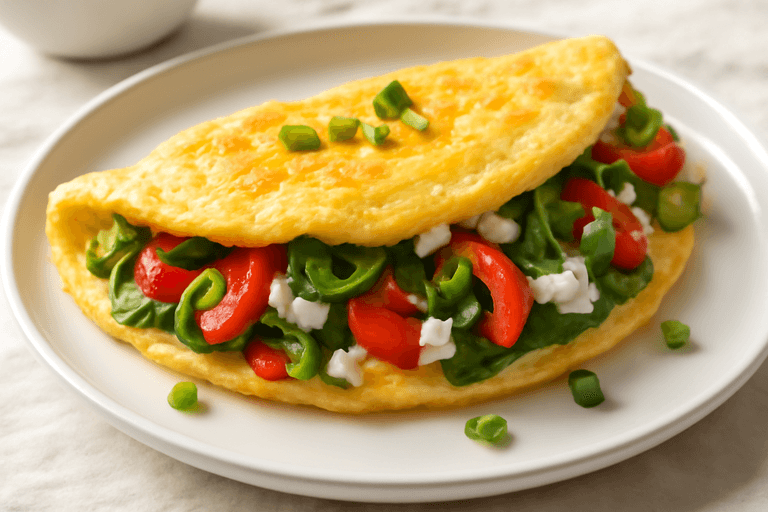 Omletă proteinică cu legume proaspete