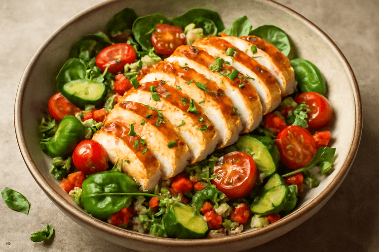 Grillad Kycklingsallad med Quinoa & Citrondressing