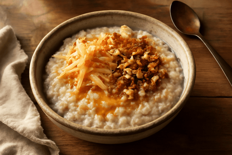 Lekka owsianka z jabłkiem i cynamonem