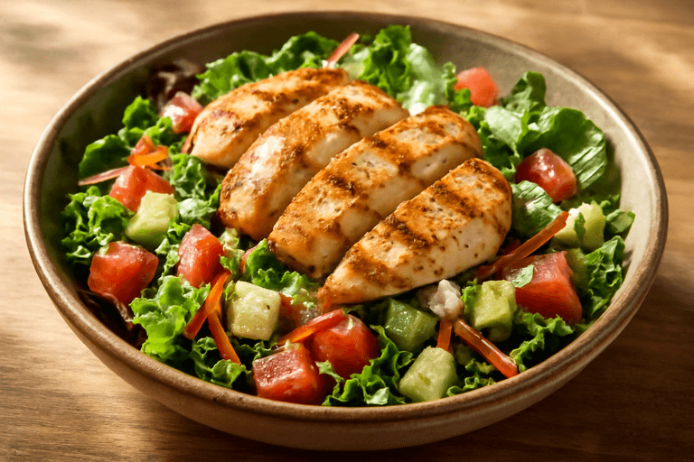 Salade de Poulet Grillé et Légumes Croquants