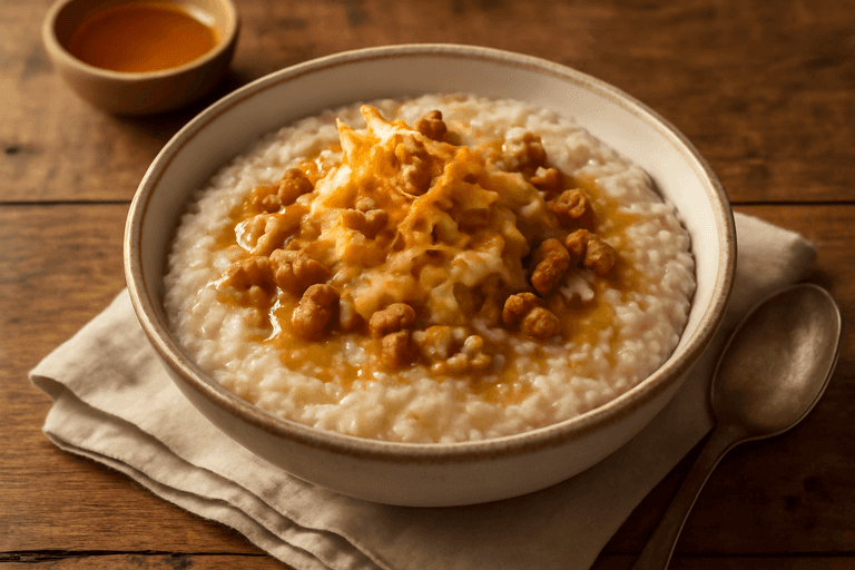 Lekka Owsianka Śniadaniowa z Jabłkiem i Orzechami