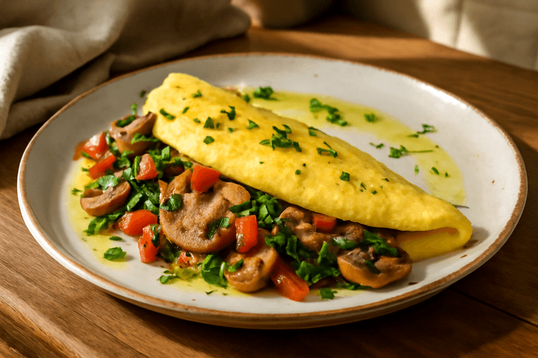 Omelette minceur aux légumes classiques