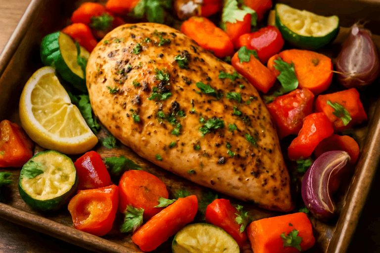 Lemon Herb Chicken with Roasted Vegetables