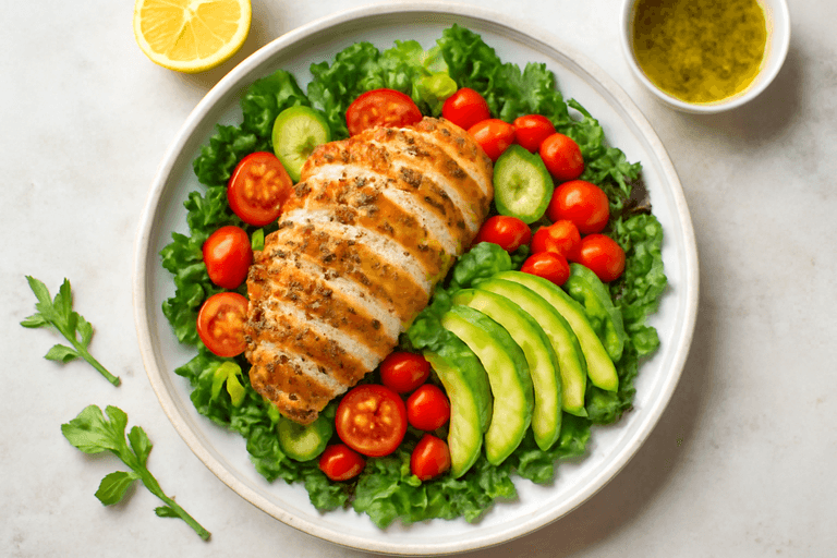 Grilled Lemon Herb Chicken Salad