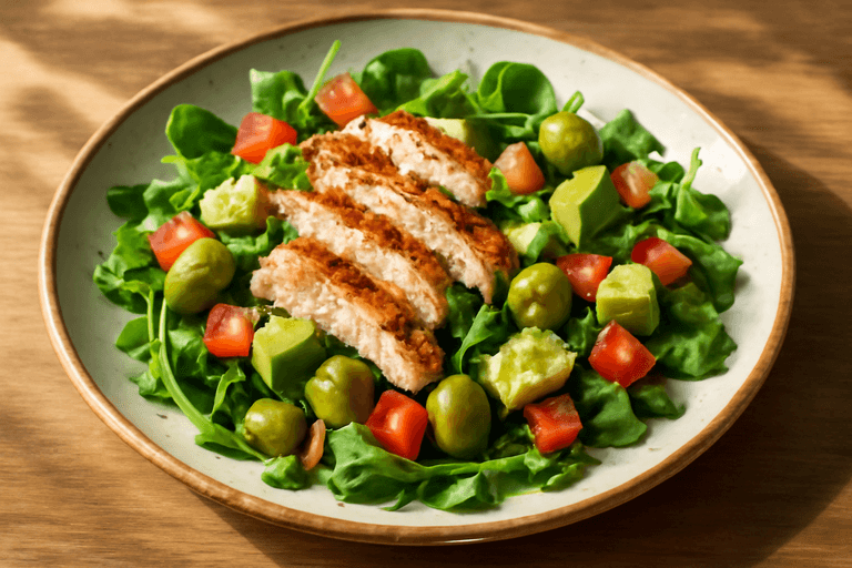 Klasyczna sałatka z kurczakiem i awokado