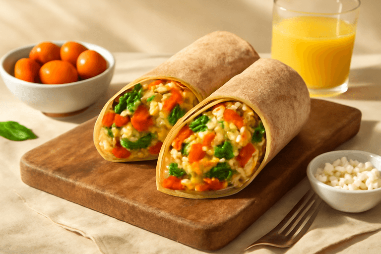 Energizing Veggie Omelet Wrap
