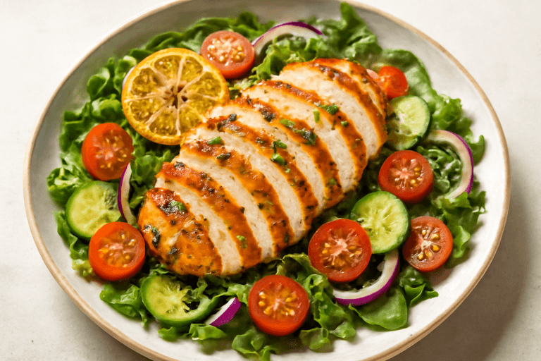 Grilled Lemon Herb Chicken Salad