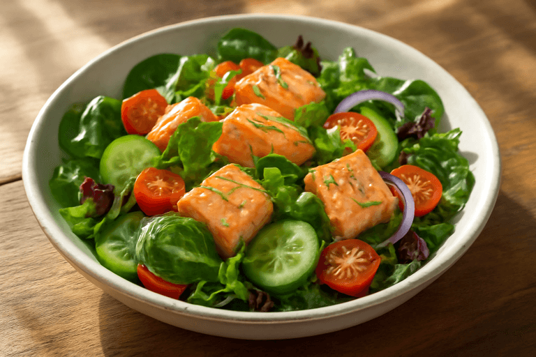Klassisk laxsallad med citron och dill
