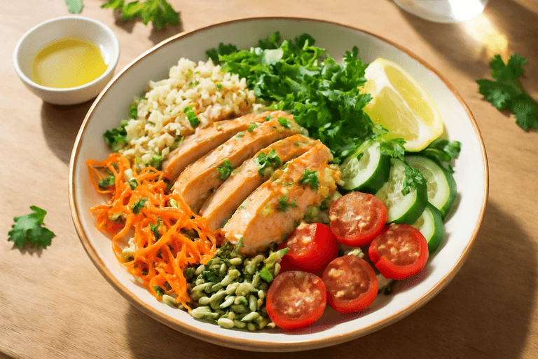 Salade fraîcheur au poulet grillé et quinoa