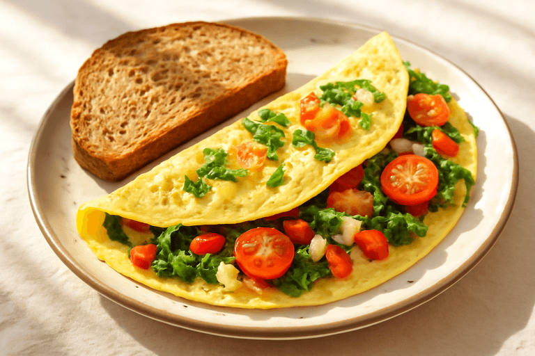 Energizing Veggie Omelette with Wholegrain Toast