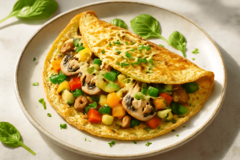 Proteinreicher Gemüse-Omelett-Start