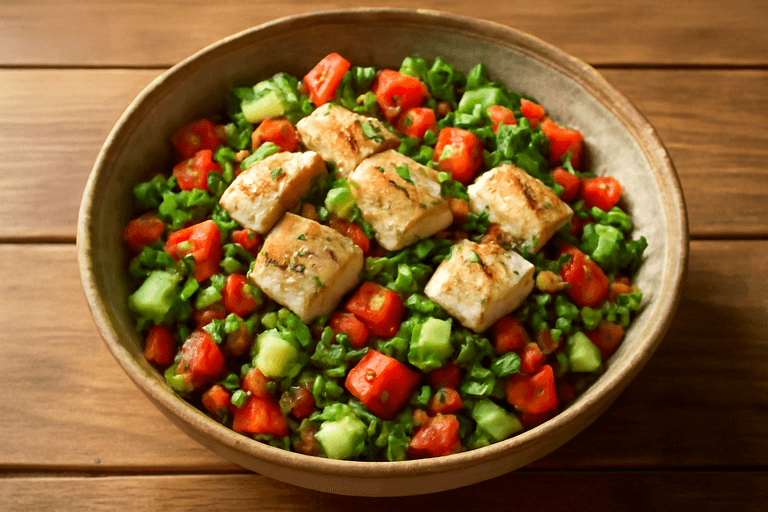 Հաւի Կրծքամիսով Բանջարեղենային Սալաթ