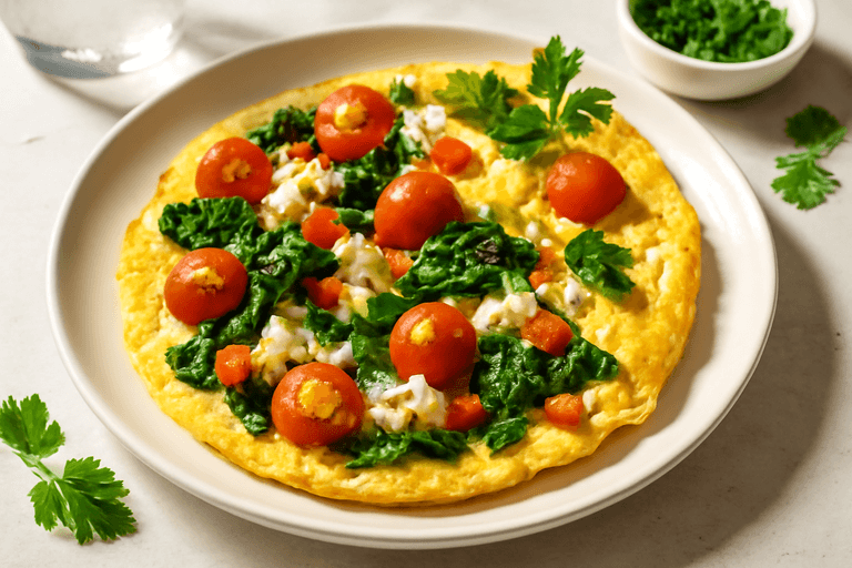 Proteinreiches Gemüse-Omelett zum Frühstück