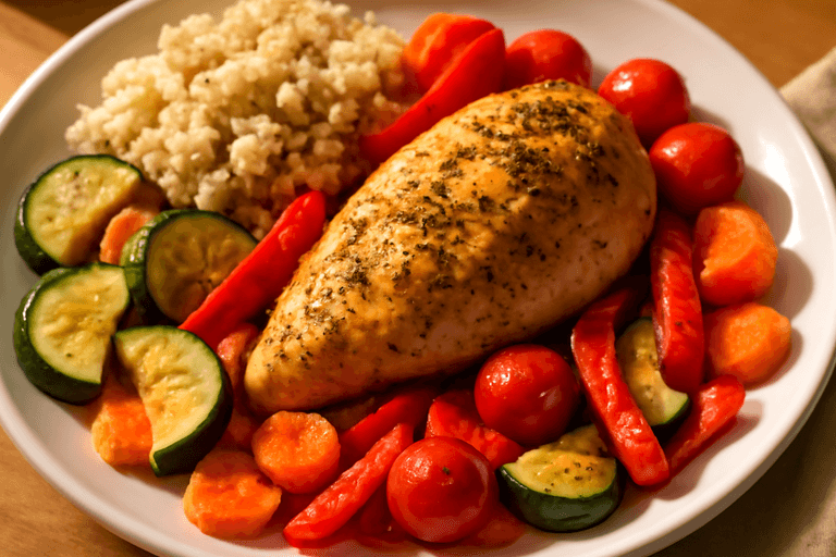 Pollo al Horno con Verduras y Quinoa