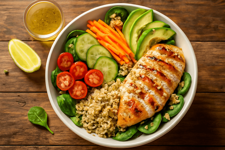 Ensalada energética de pollo clásico