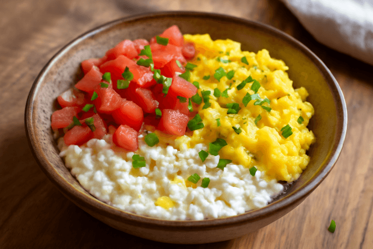 Bol Petit Déjeuner Protéiné à l'Œuf et Fromage Frais