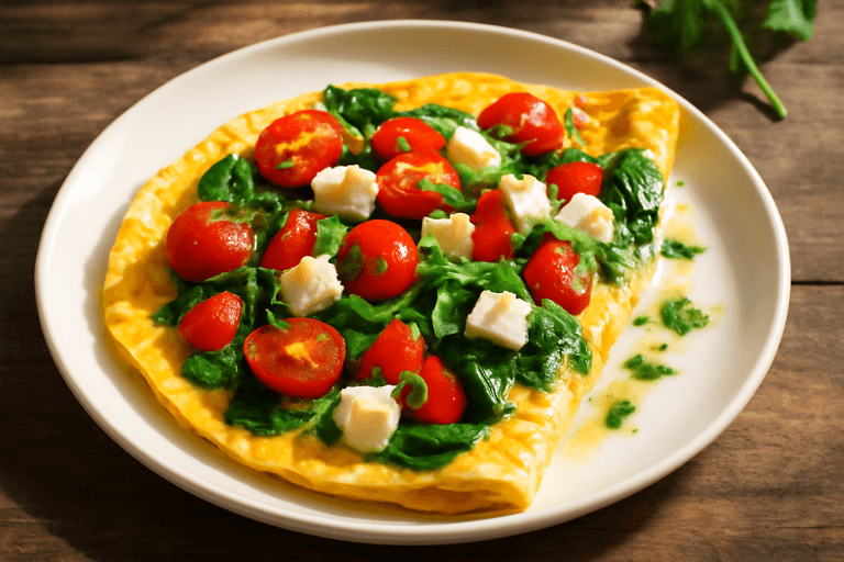 Proteinreiches Frühstücks-Omelett mit Gemüse