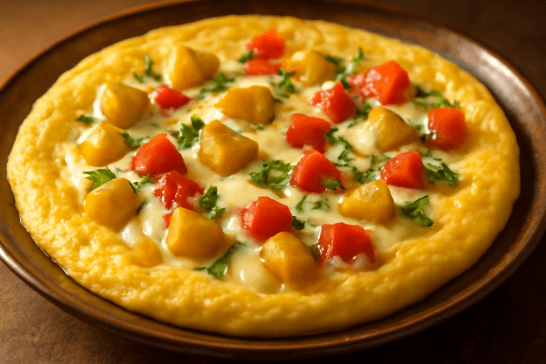 Omelete Clássica Energizante com Batatas & Queijo