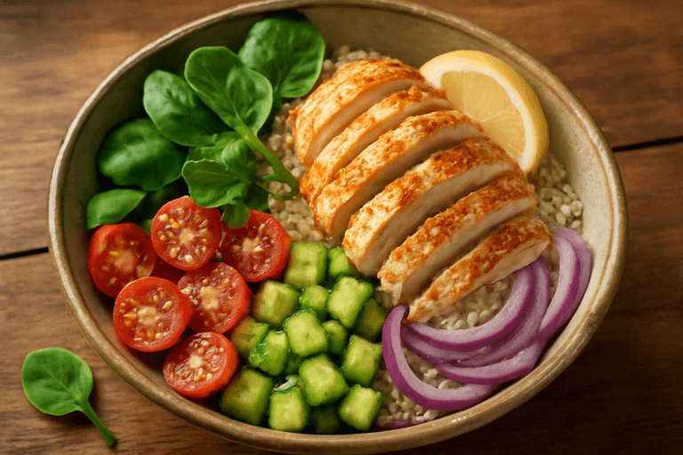 Lean Grilled Chicken & Quinoa Power Bowl