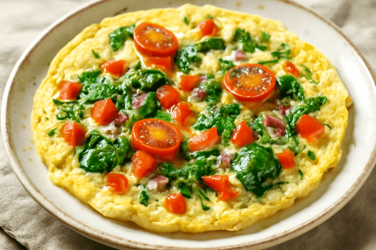 Omelette aux légumes énergisante