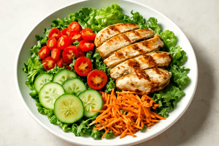 Salade Poulet Vitalité aux Légumes Croquants